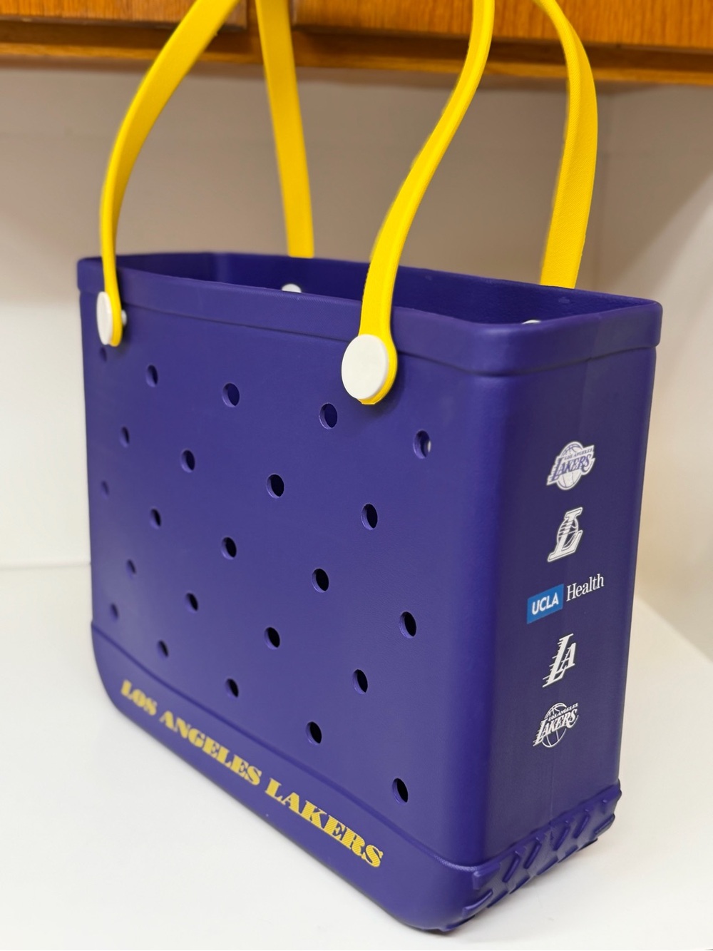 Lakers Croc Style Beach Tote!